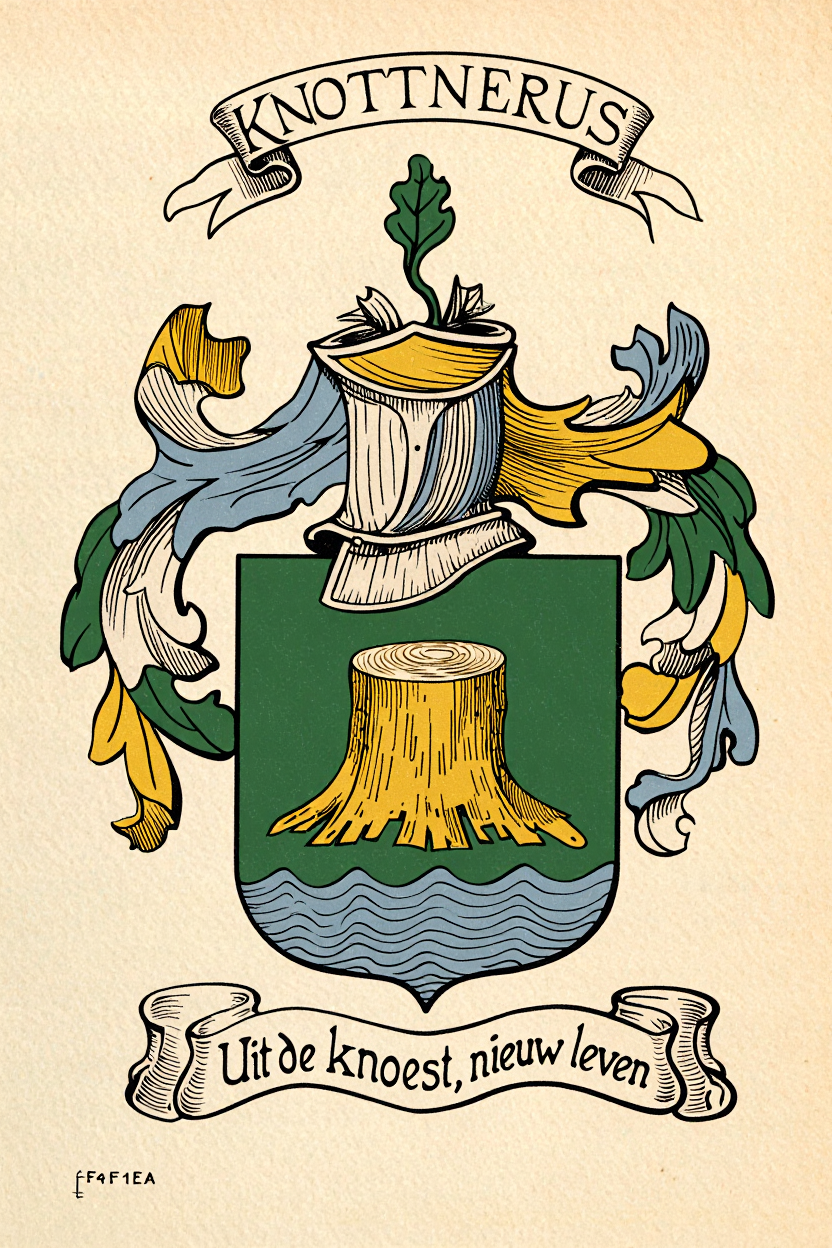 Familiewapen van de achternaam KNOTTNERUS (vergrendeld)