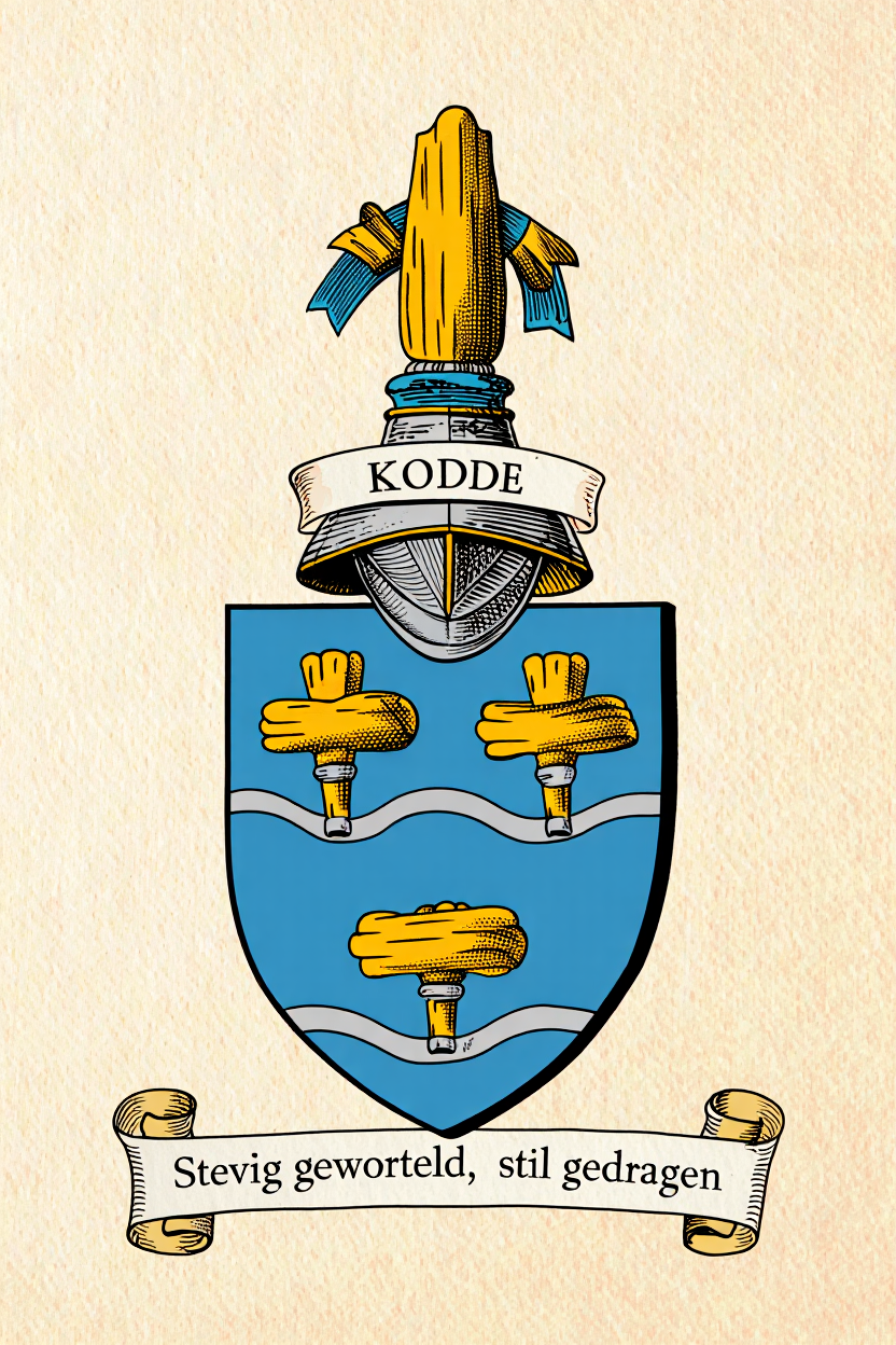Familiewapen van de achternaam KODDE (vergrendeld)
