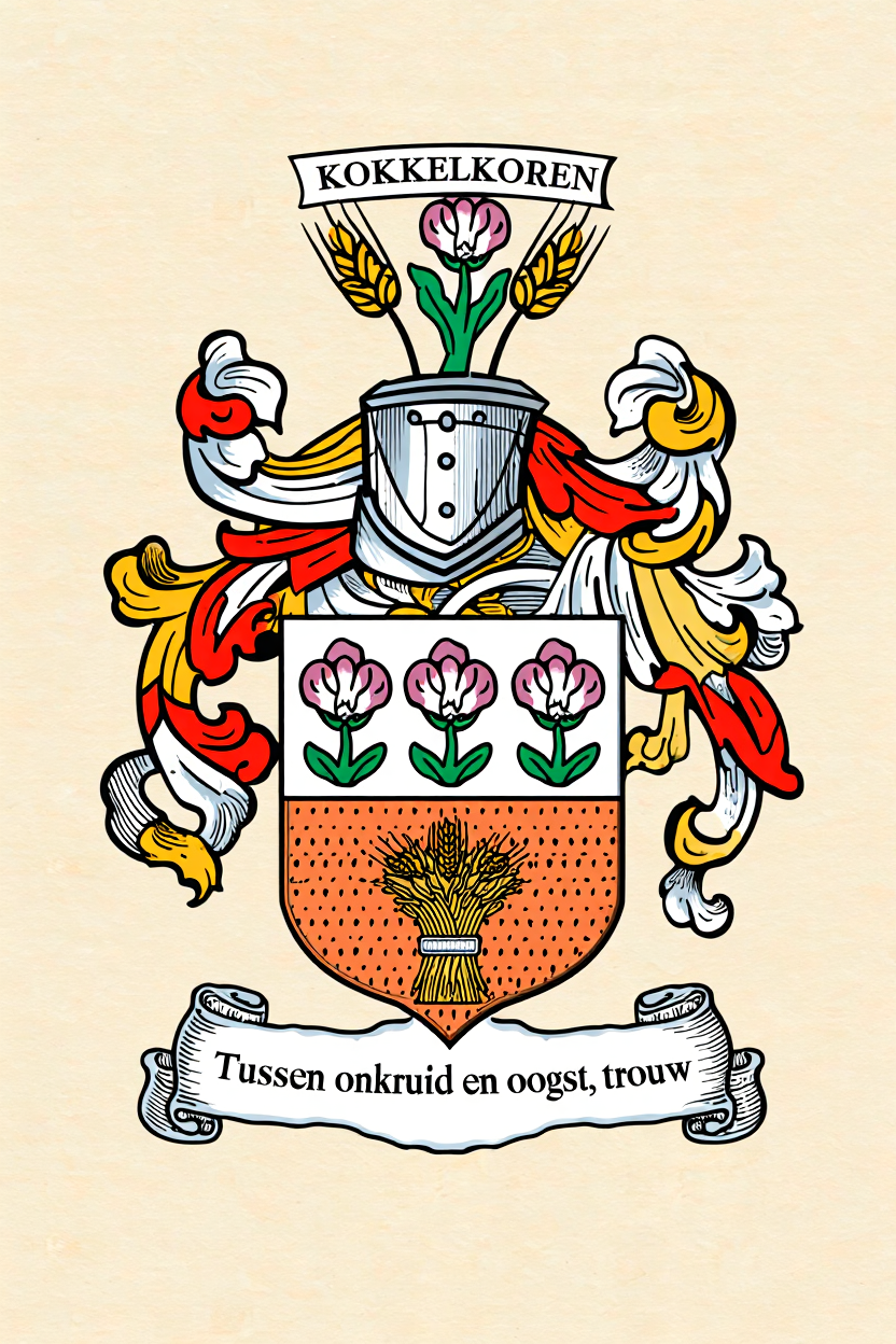 Familiewapen van de achternaam KOKKELKOREN (vergrendeld)