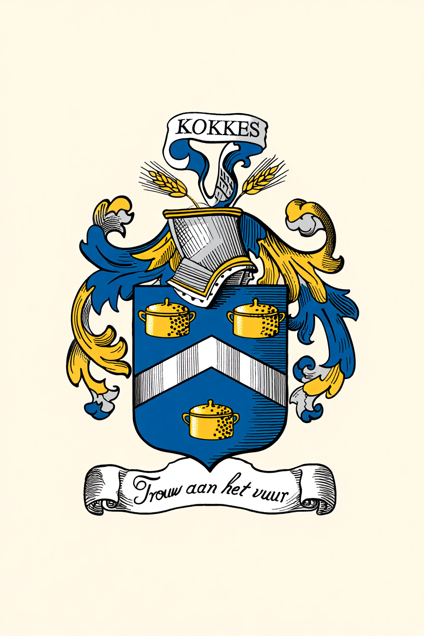 Familiewapen van de achternaam KOKKES (vergrendeld)