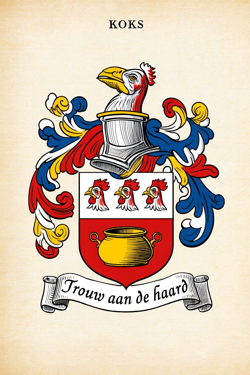 Familiewapen van de achternaam KOKS