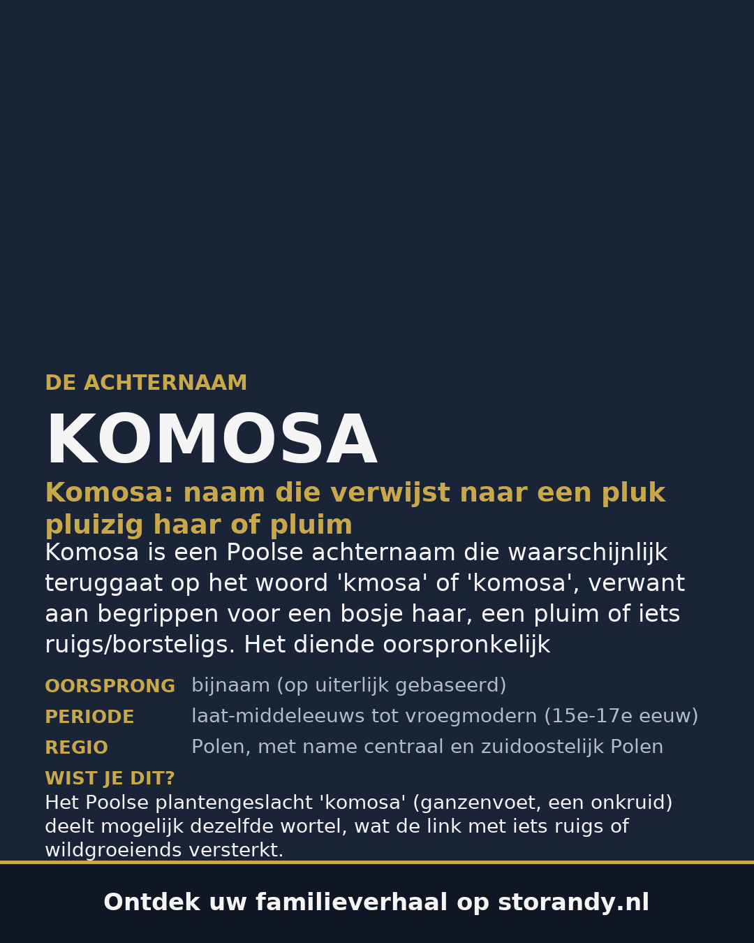 Familiewapen van de achternaam KOMOSA
