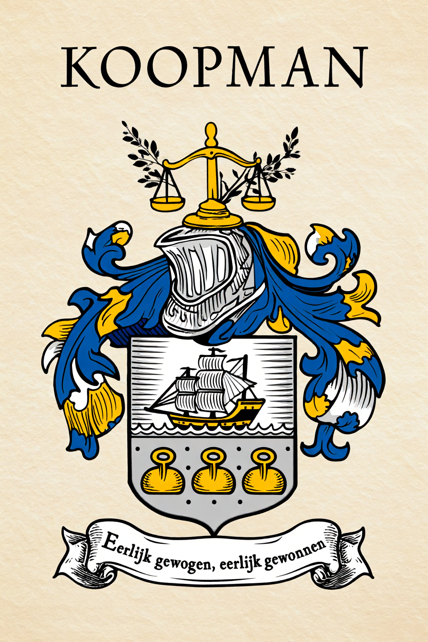 Familiewapen van de achternaam KOOPMAN