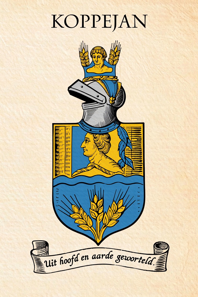 Familiewapen van de achternaam KOPPEJAN (vergrendeld)