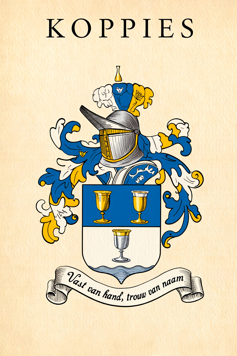 Familiewapen van de achternaam KOPPIES (vergrendeld)
