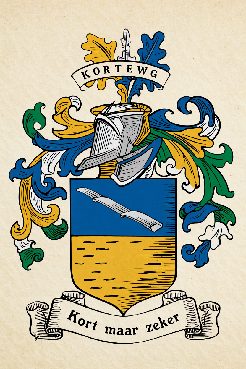 Familiewapen van de achternaam KORTEWG (vergrendeld)