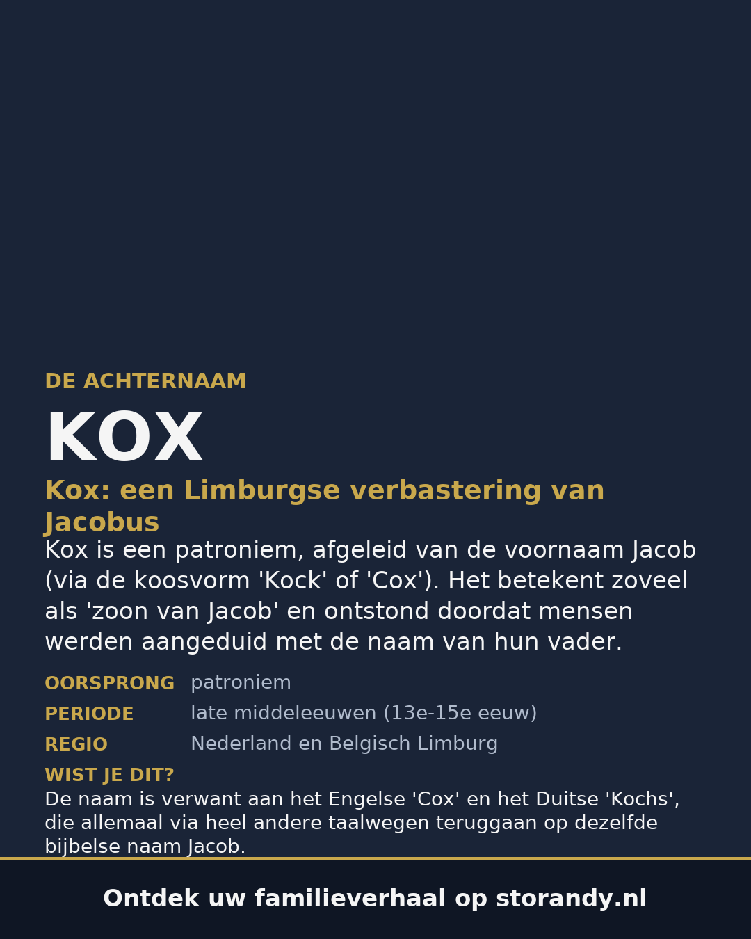 Familiewapen van de achternaam KOX