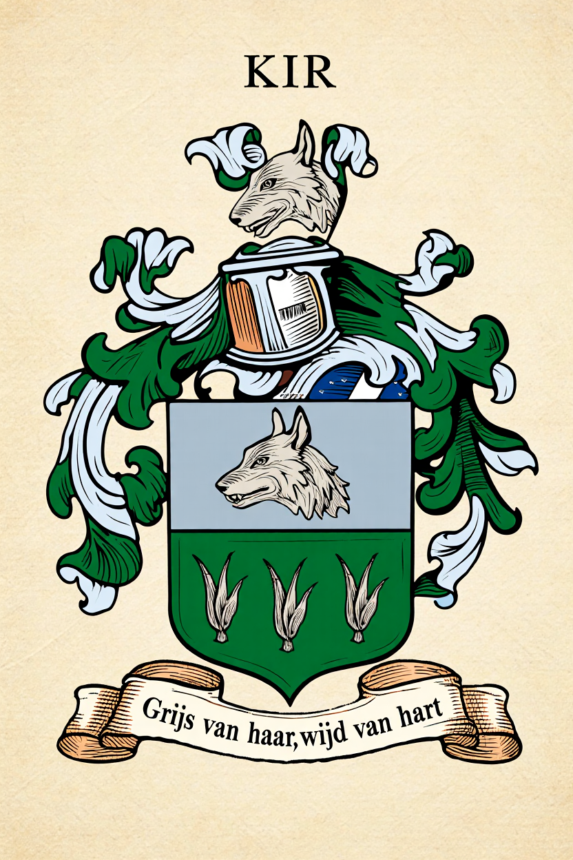 Familiewapen van de achternaam KIR (vergrendeld)