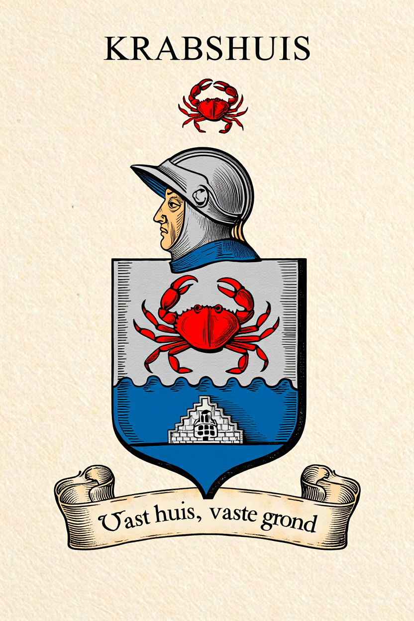 Familiewapen van de achternaam KRABSHUIS (vergrendeld)