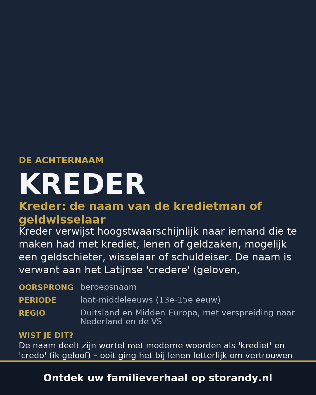 Familiewapen van de achternaam KREDER
