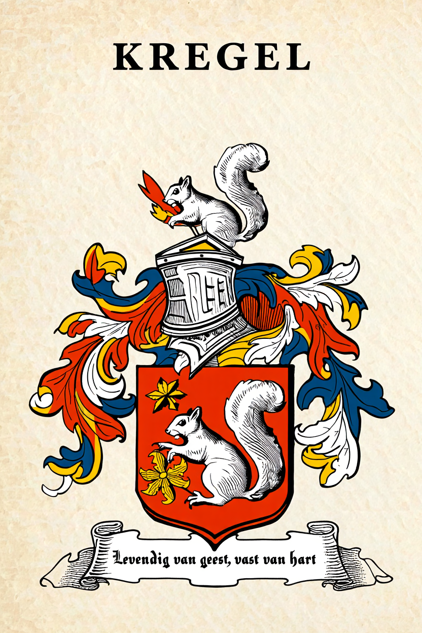 Familiewapen van de achternaam KREGEL (vergrendeld)