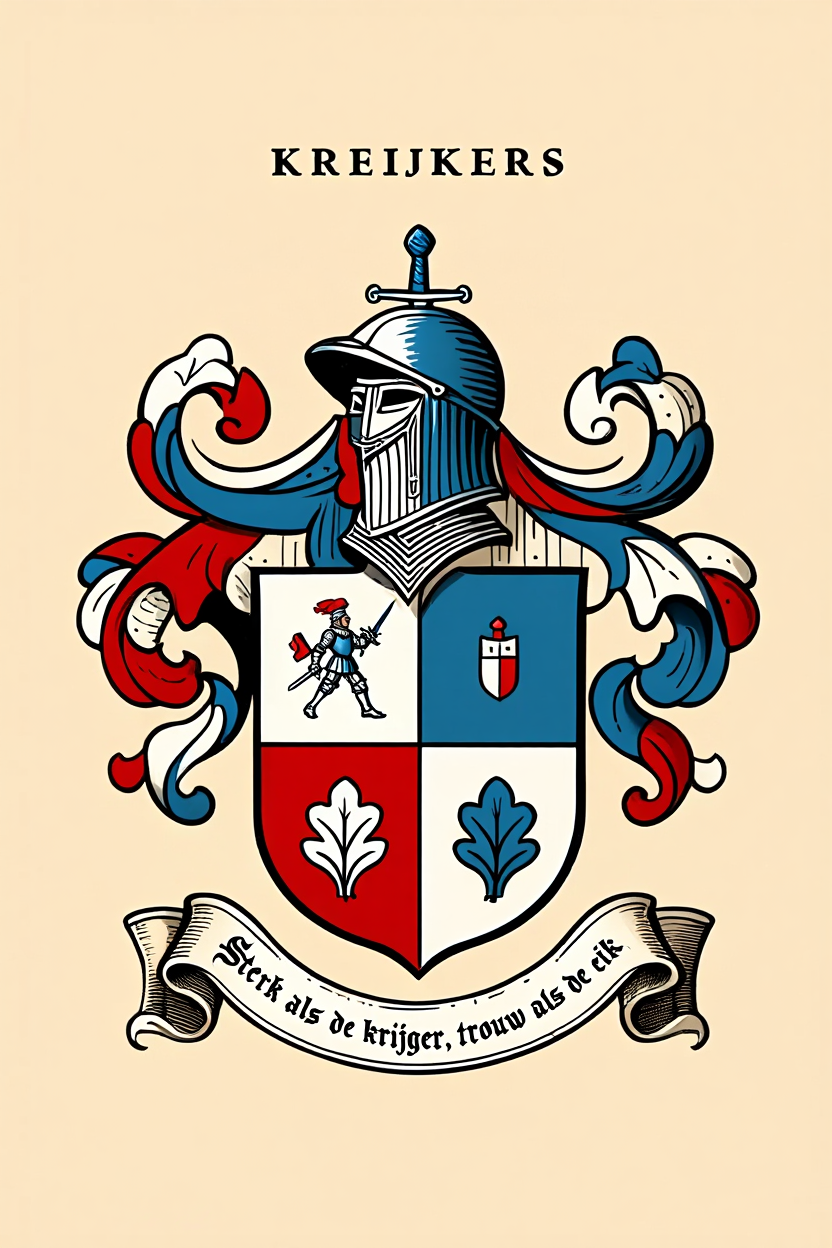 Familiewapen van de achternaam KREIJKERS (vergrendeld)
