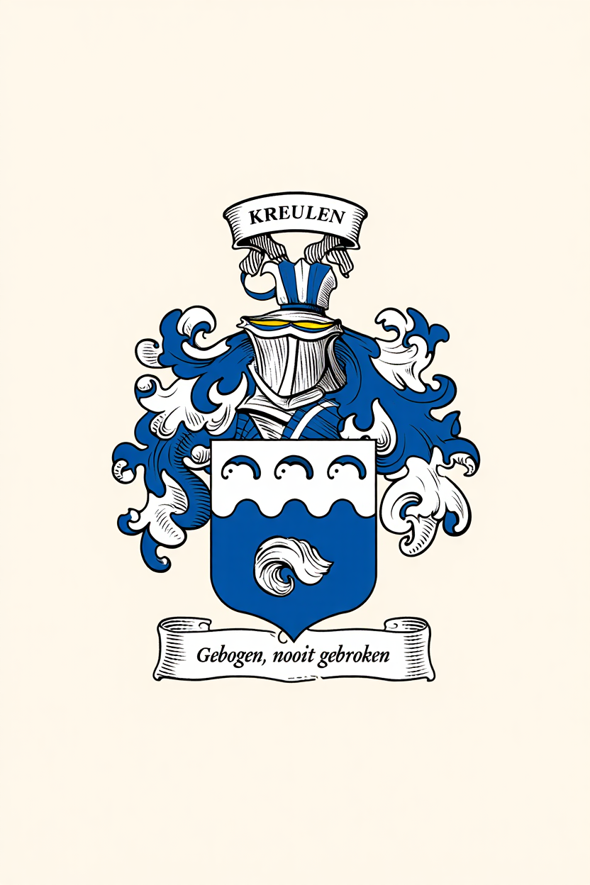 Familiewapen van de achternaam KREULEN (vergrendeld)