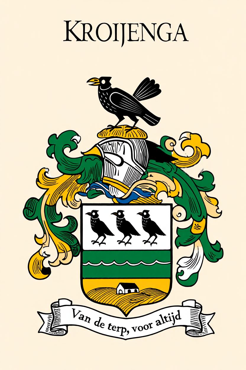 Familiewapen van de achternaam KROIJENGA (vergrendeld)