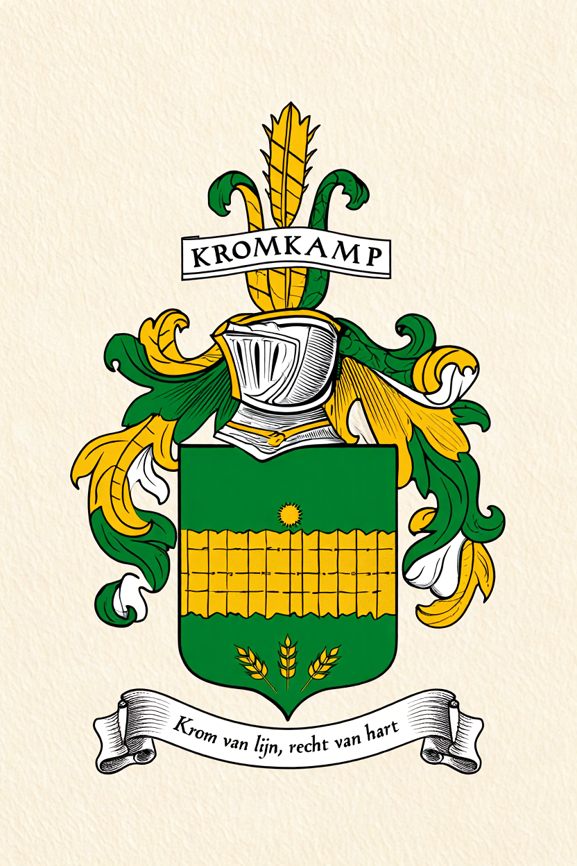 Familiewapen van de achternaam KROMKAMP (vergrendeld)