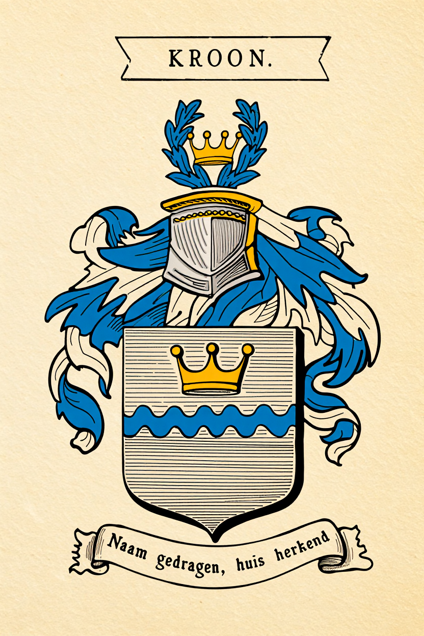 Familiewapen van de achternaam KROON.