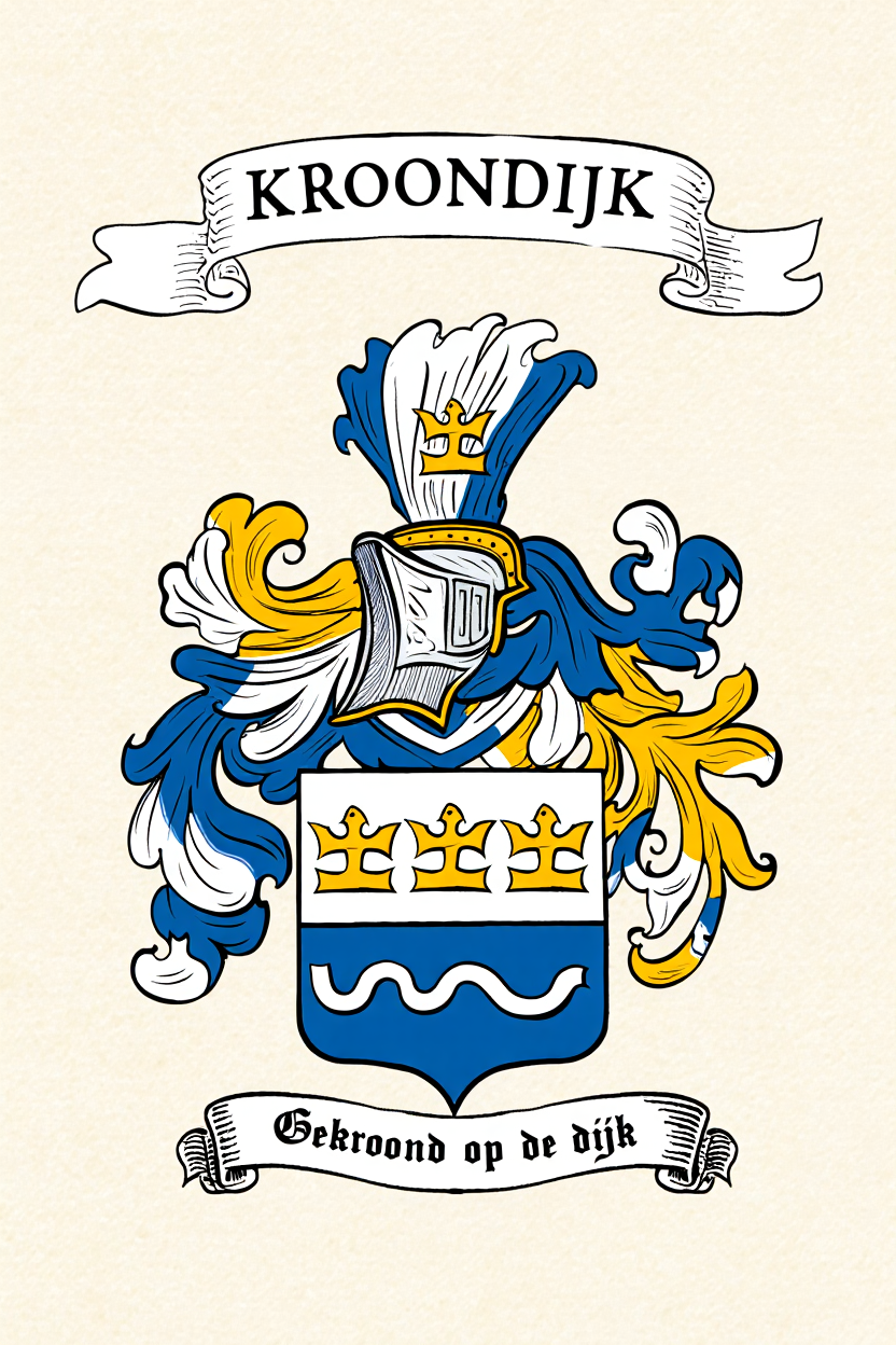 Familiewapen van de achternaam KROONDIJK