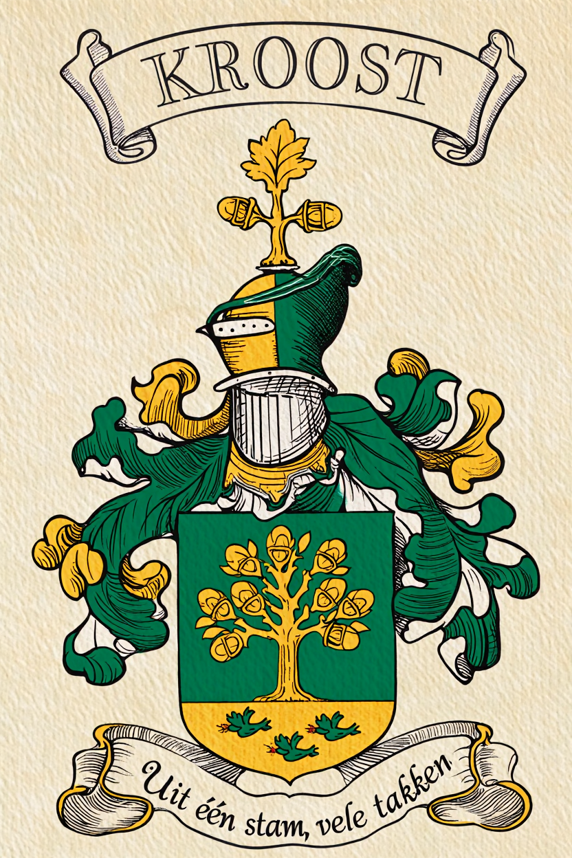 Familiewapen van de achternaam KROOST (vergrendeld)