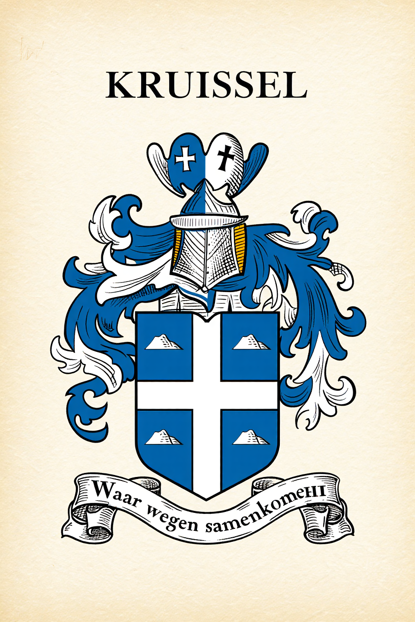 Familiewapen van de achternaam KRUISSEL (vergrendeld)