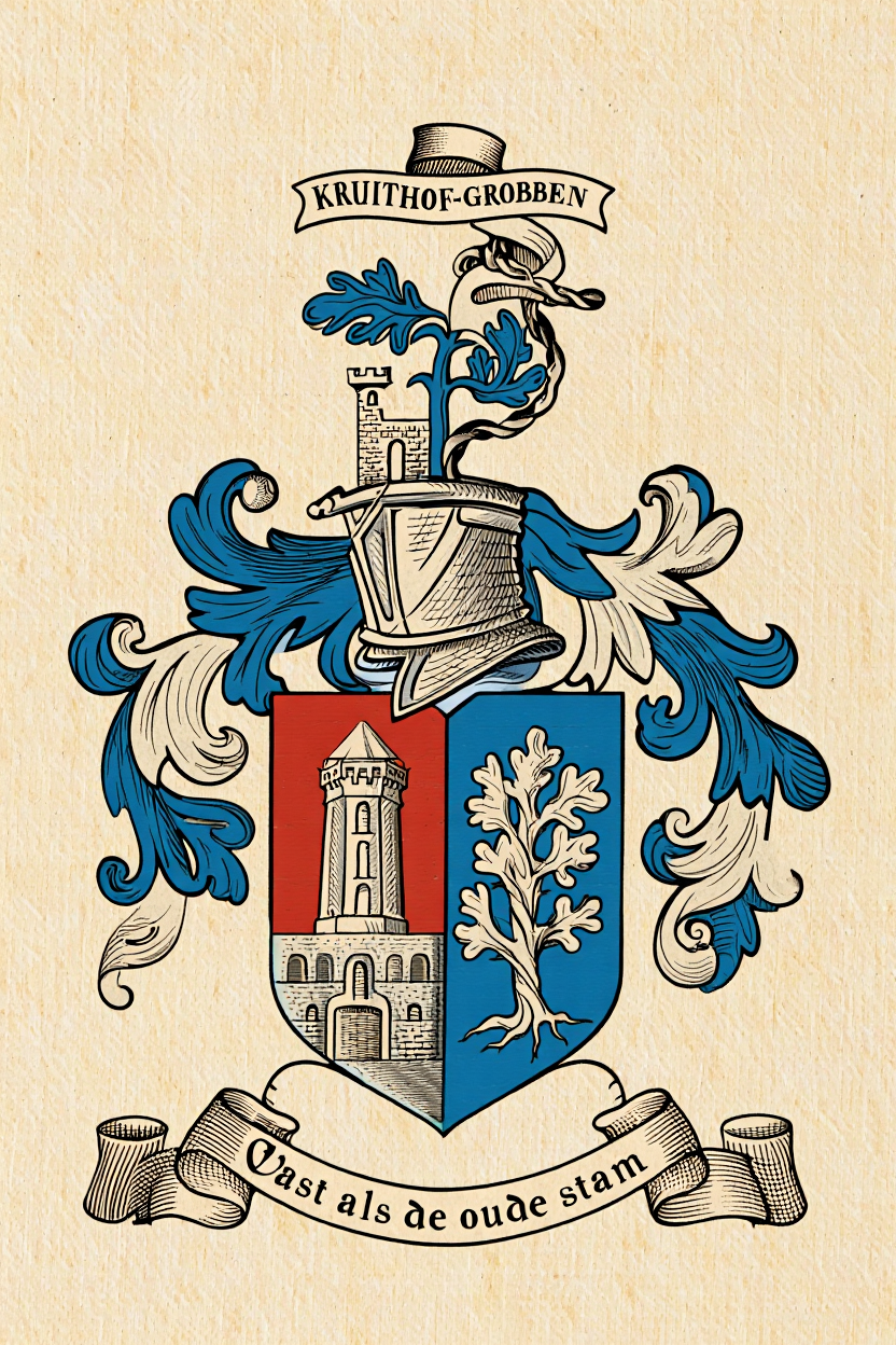Familiewapen van de achternaam KRUITHOF-GROBBEN