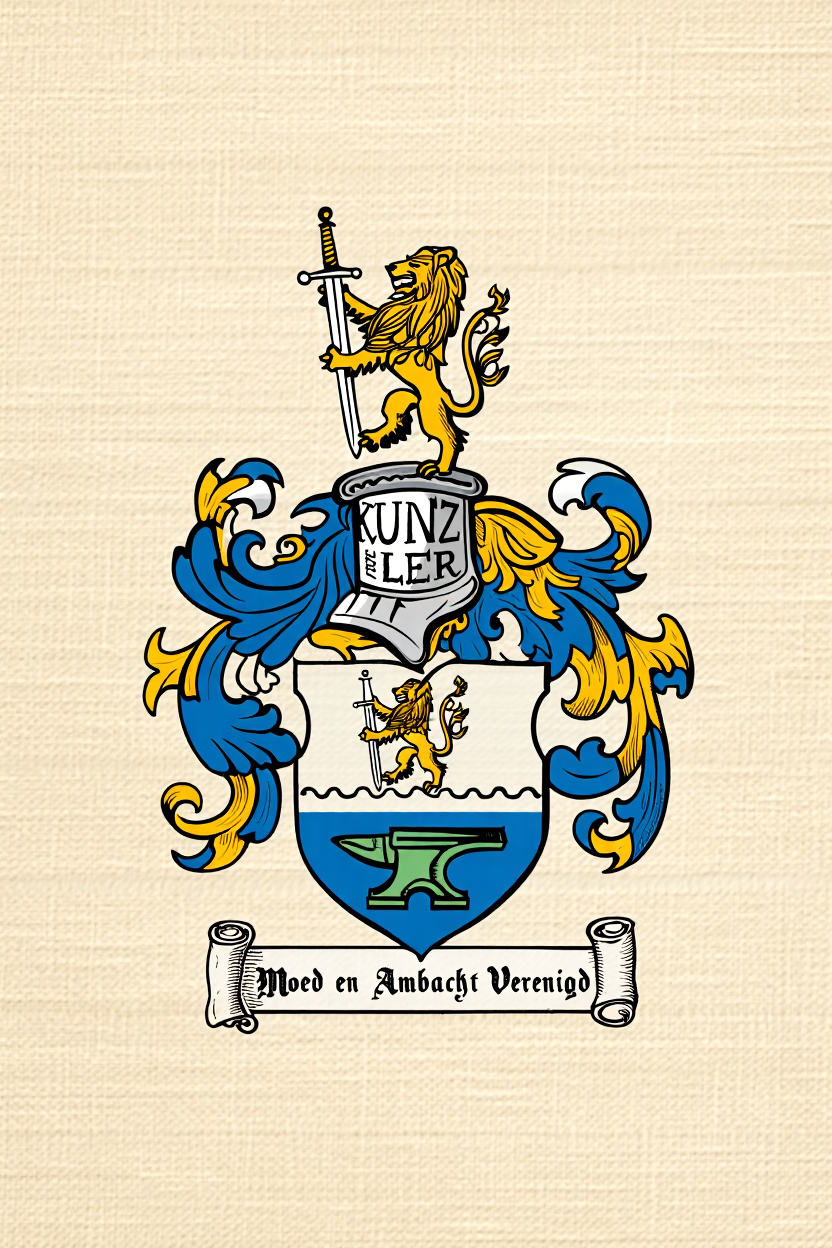 Familiewapen van de achternaam KUNZLER (vergrendeld)