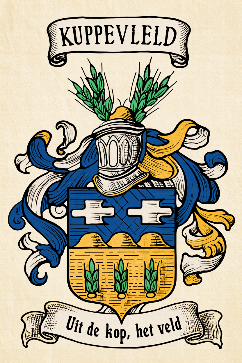 Familiewapen van de achternaam KUPPEVLELD (vergrendeld)