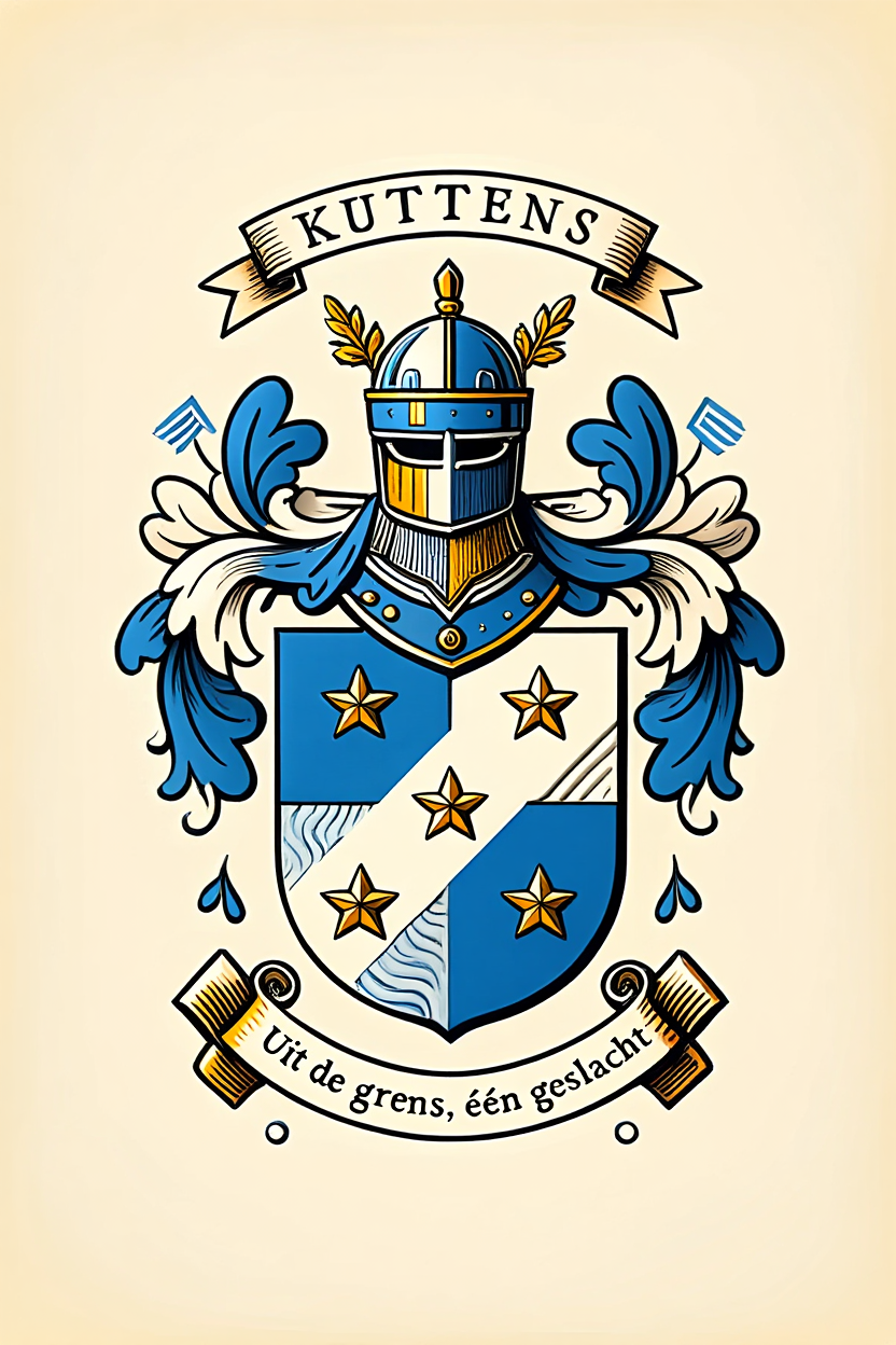 Familiewapen van de achternaam KUTTENS (vergrendeld)