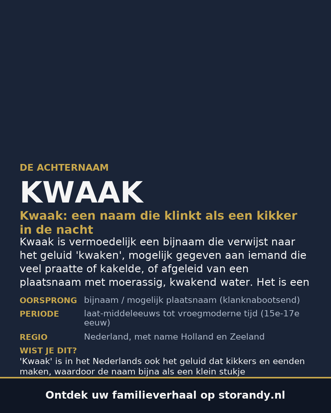 Familiewapen van de achternaam KWAAK