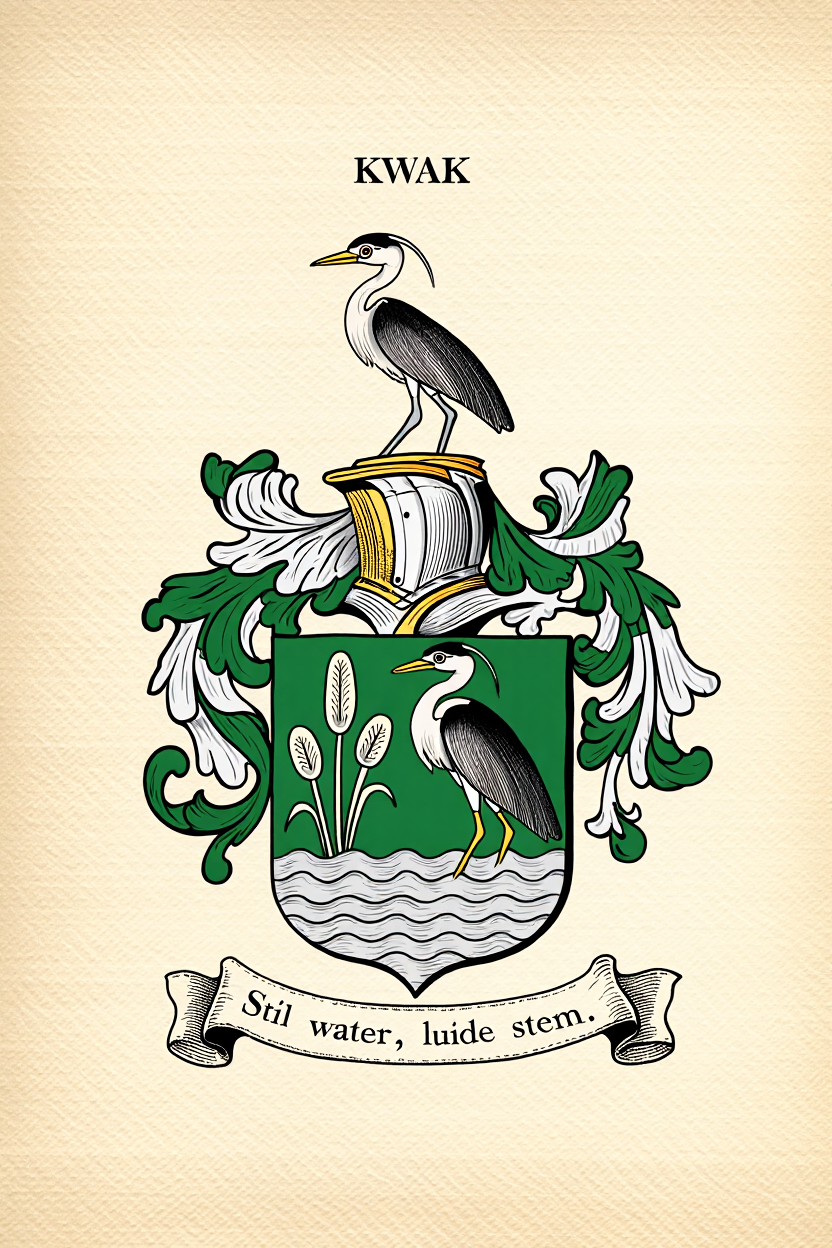 Familiewapen van de achternaam KWAK