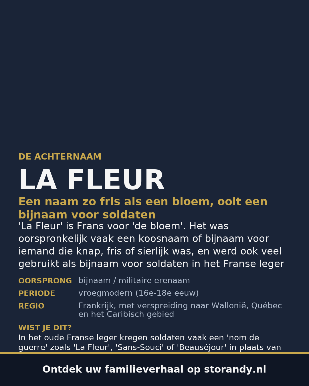 Familiewapen van de achternaam LA FLEUR (vergrendeld)