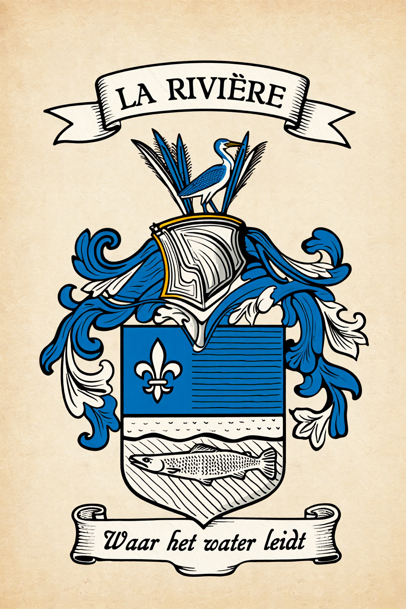Familiewapen van de achternaam LA RIVIÈRE