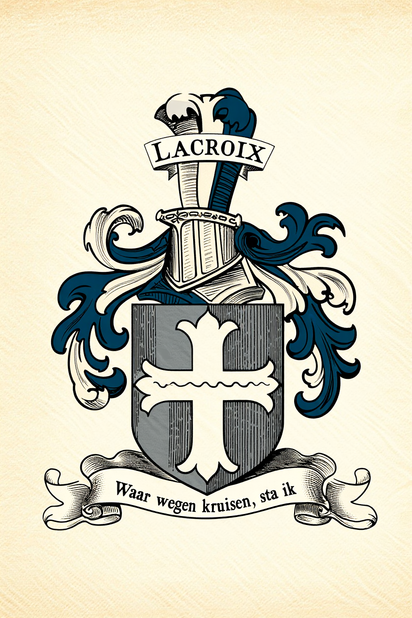 Familiewapen van de achternaam LACROIX (vergrendeld)