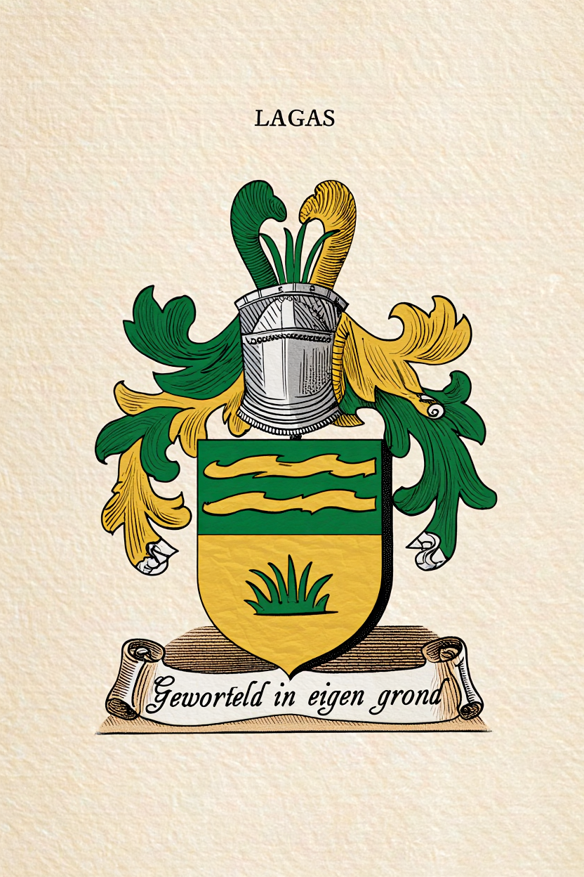 Familiewapen van de achternaam LAGAS (vergrendeld)
