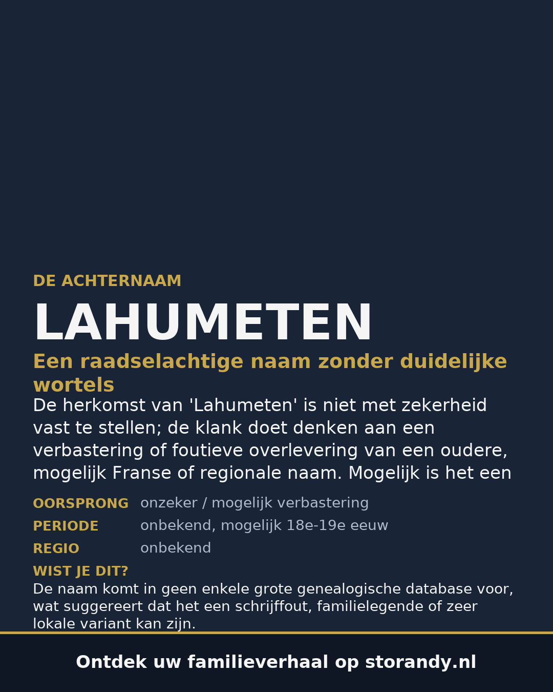 Familiewapen van de achternaam LAHUMETEN