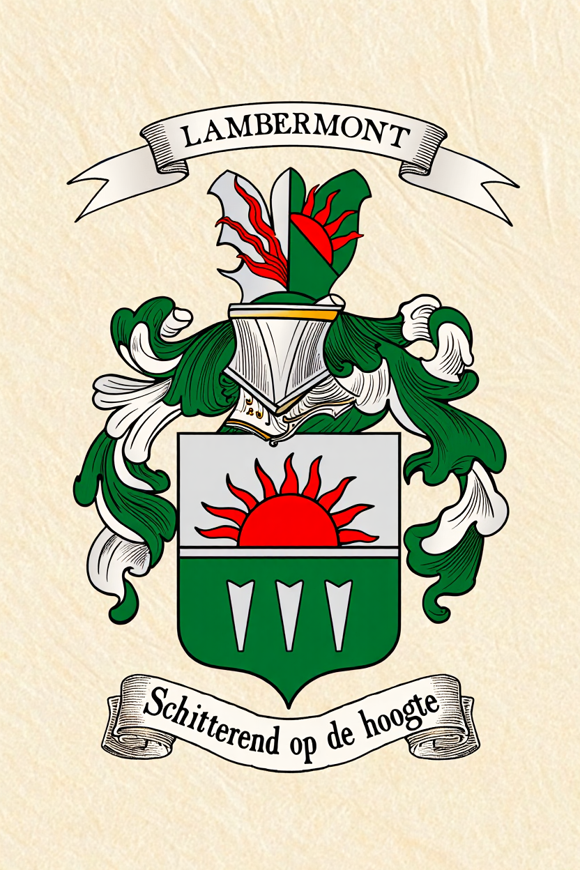 Familiewapen van de achternaam LAMBERMONT (vergrendeld)