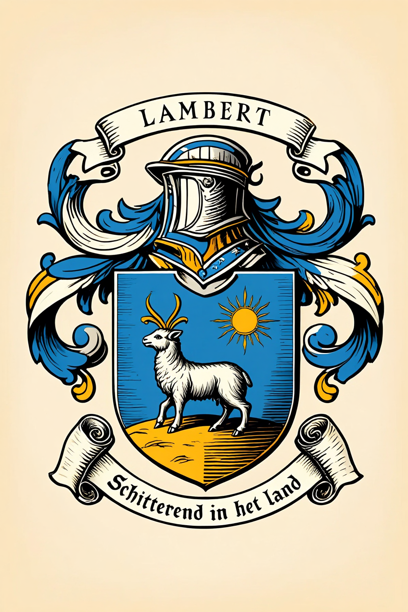 Familiewapen van de achternaam LAMBERT (vergrendeld)