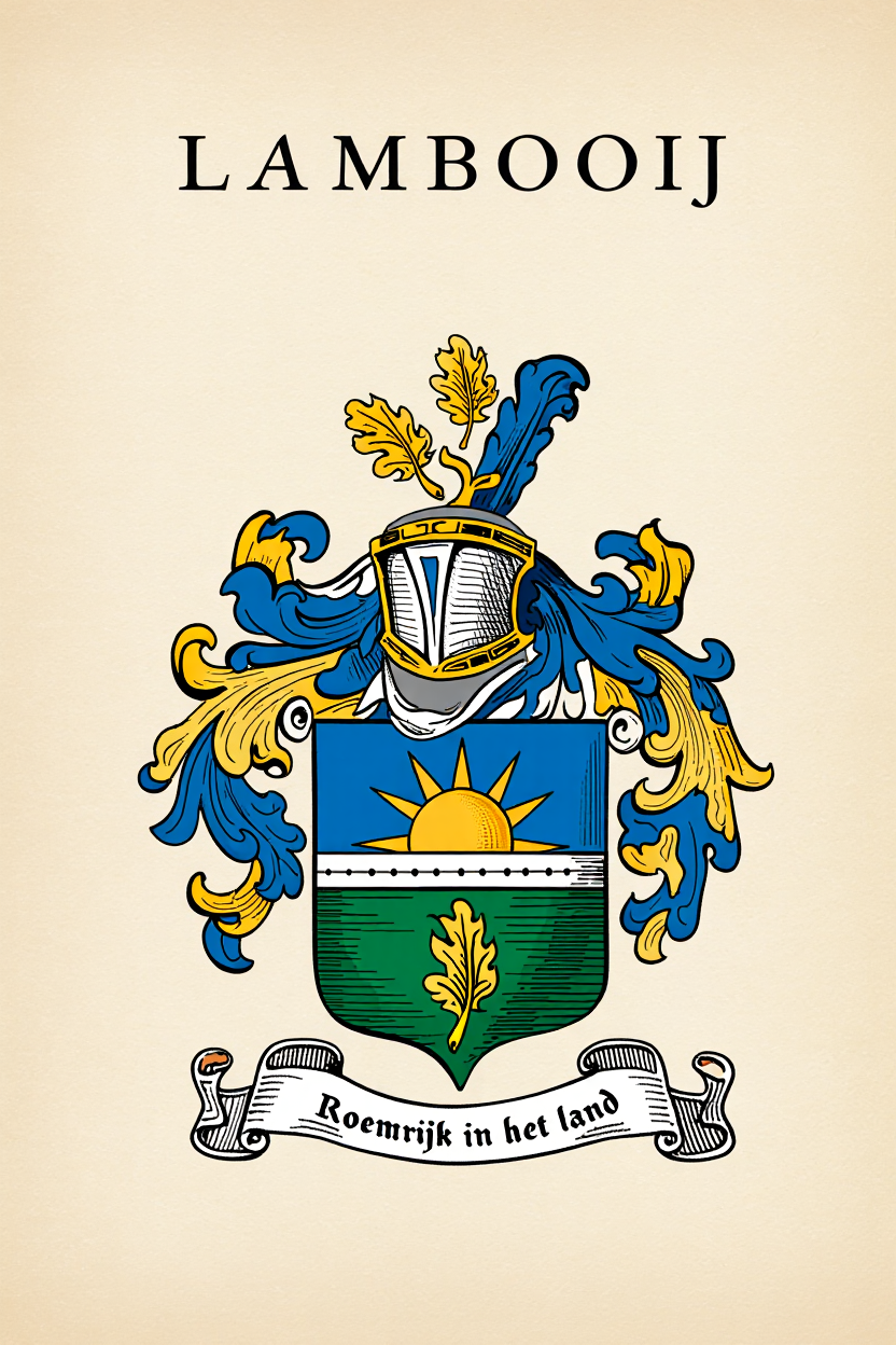 Familiewapen van de achternaam LAMBOOIJ (vergrendeld)