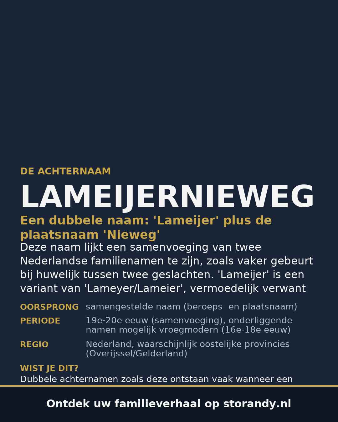 Familiewapen van de achternaam LAMEIJERNIEWEG