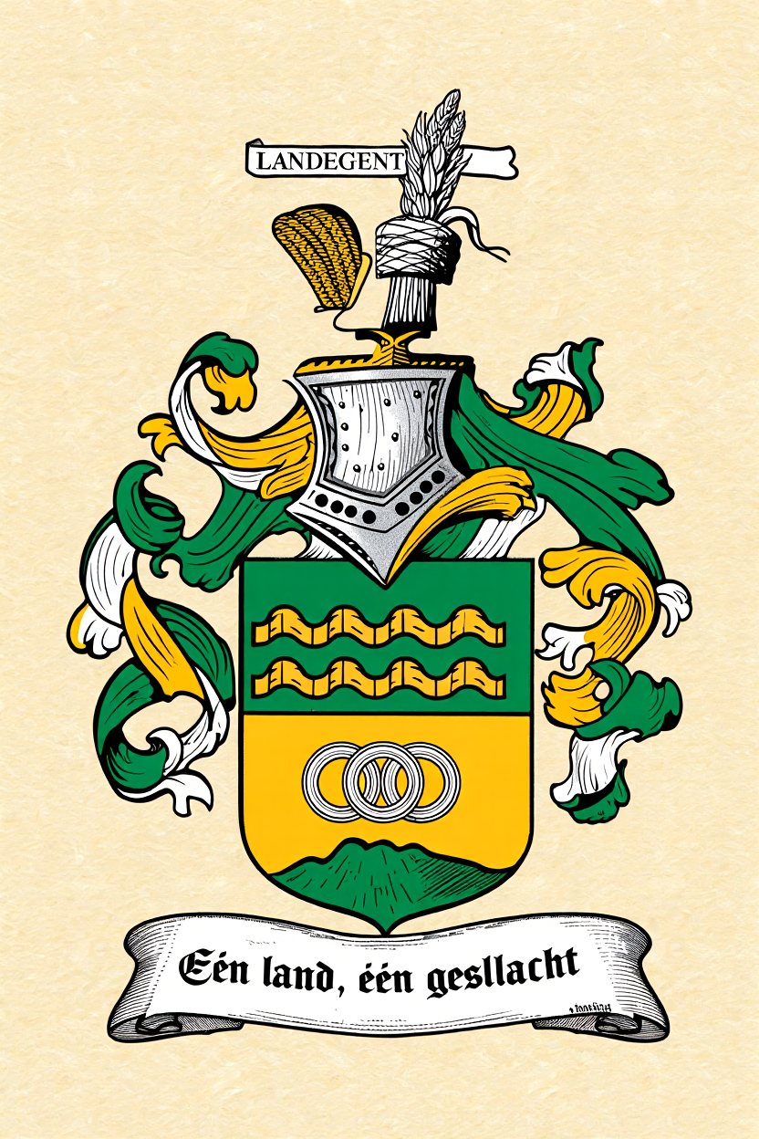 Familiewapen van de achternaam LANDEGENT (vergrendeld)