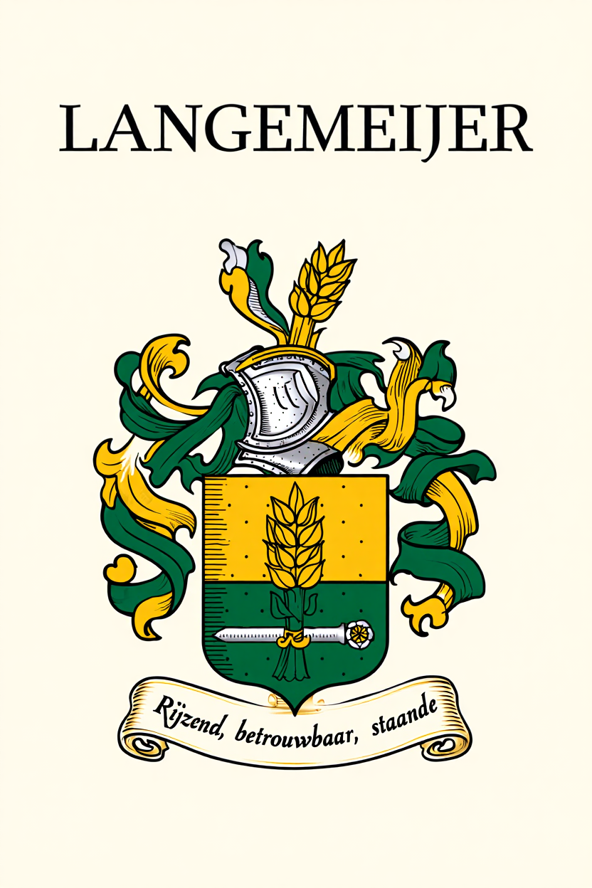Familiewapen van de achternaam LANGEMEIJER (vergrendeld)