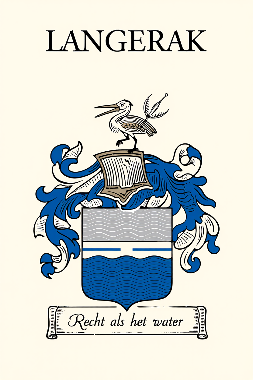 Familiewapen van de achternaam LANGERAK (vergrendeld)