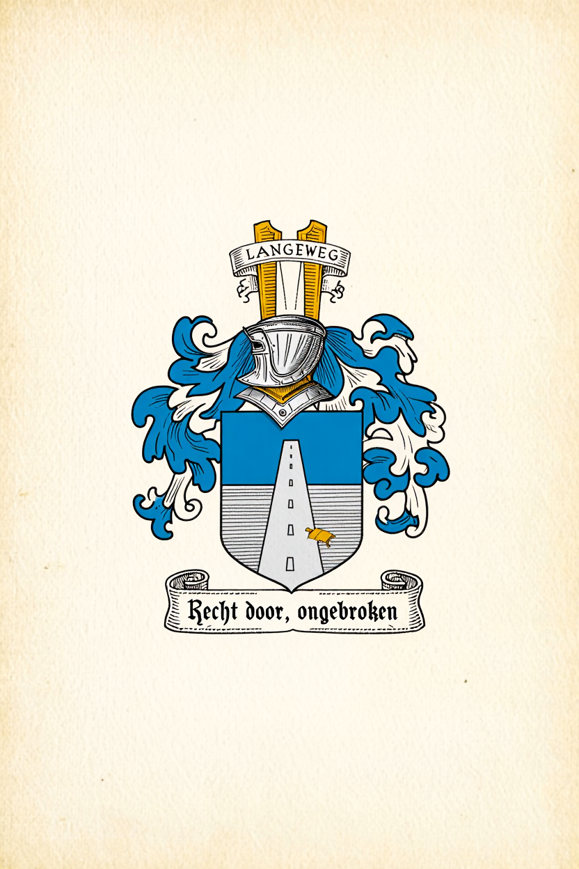 Familiewapen van de achternaam LANGEWEG (vergrendeld)