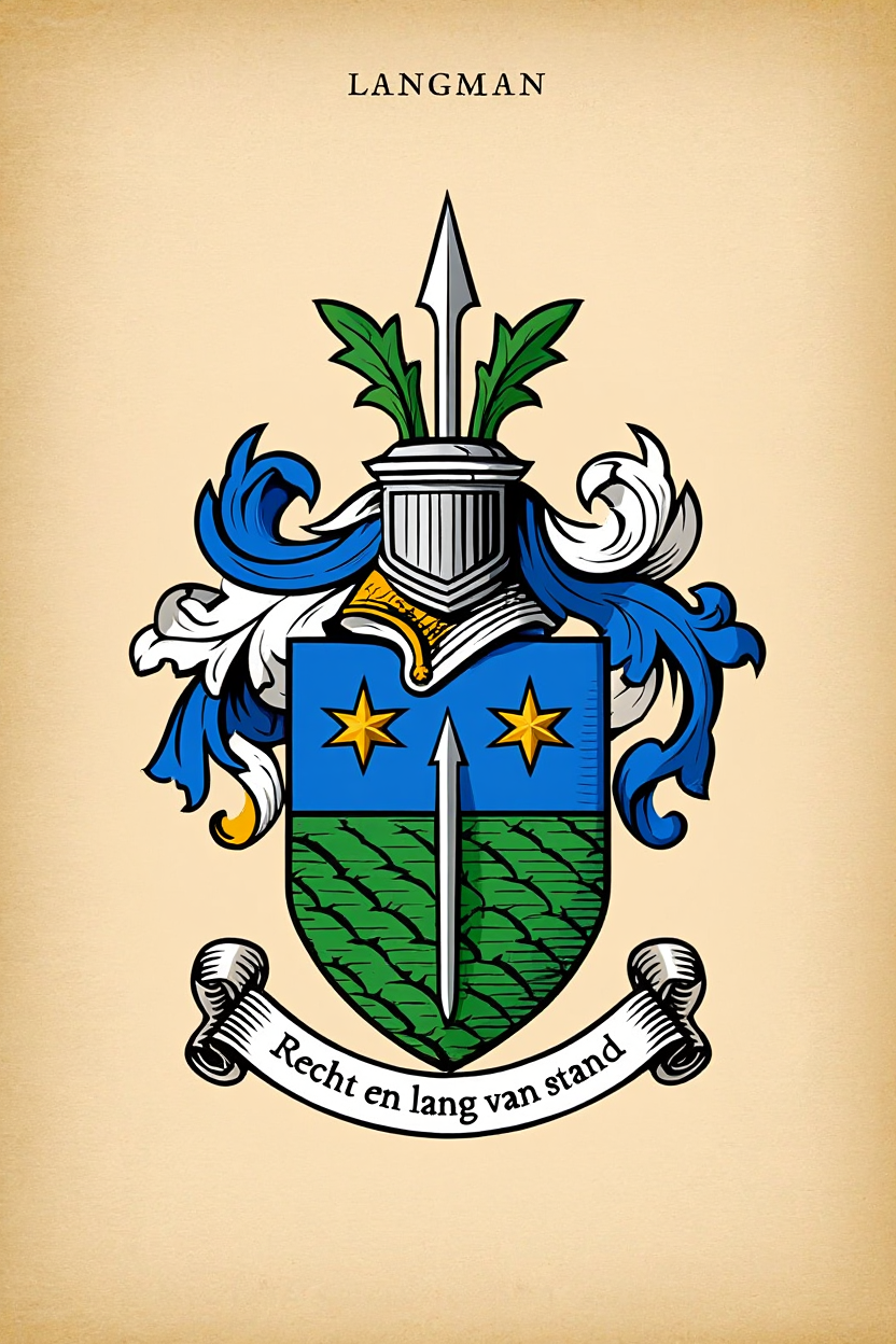 Familiewapen van de achternaam LANGMAN (vergrendeld)