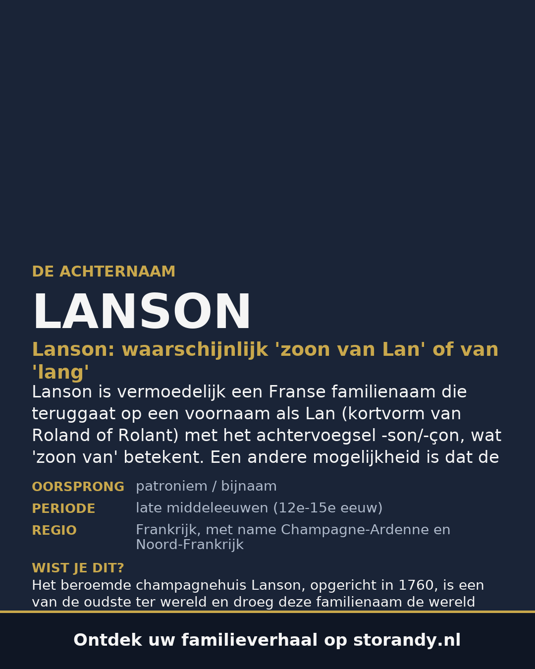 Familiewapen van de achternaam LANSON