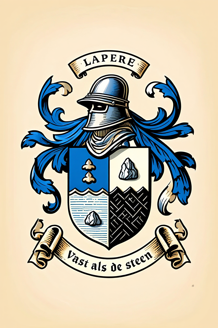 Familiewapen van de achternaam LAPERE (vergrendeld)