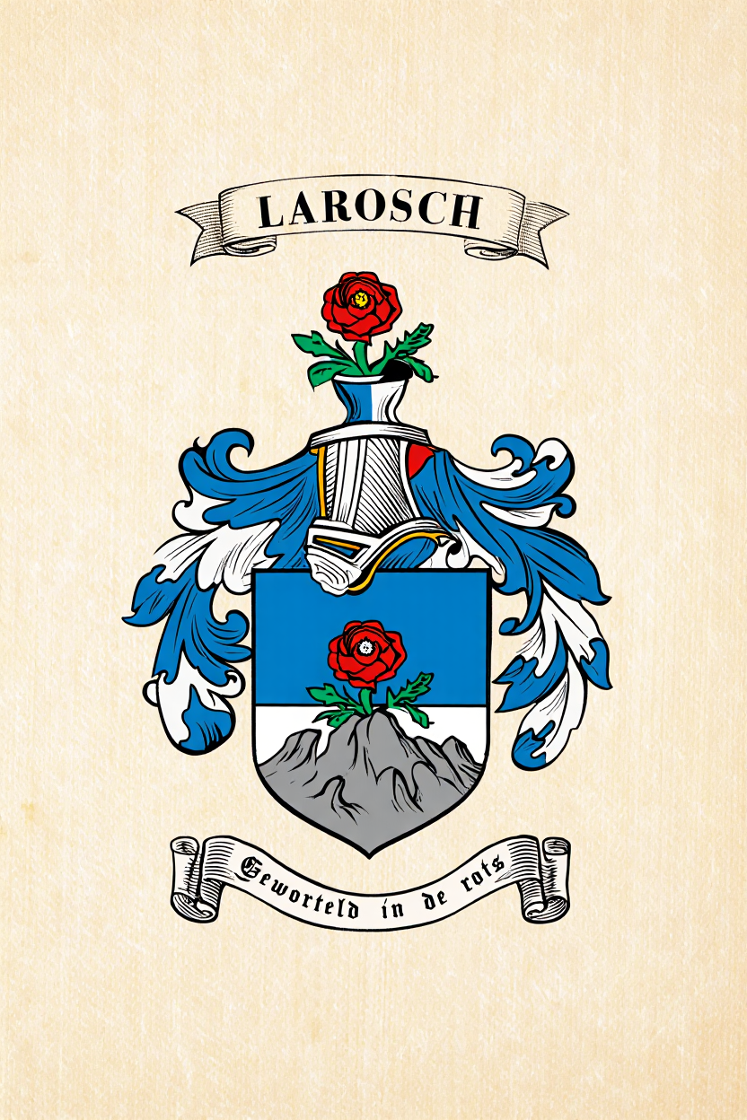 Familiewapen van de achternaam LAROSCH (vergrendeld)
