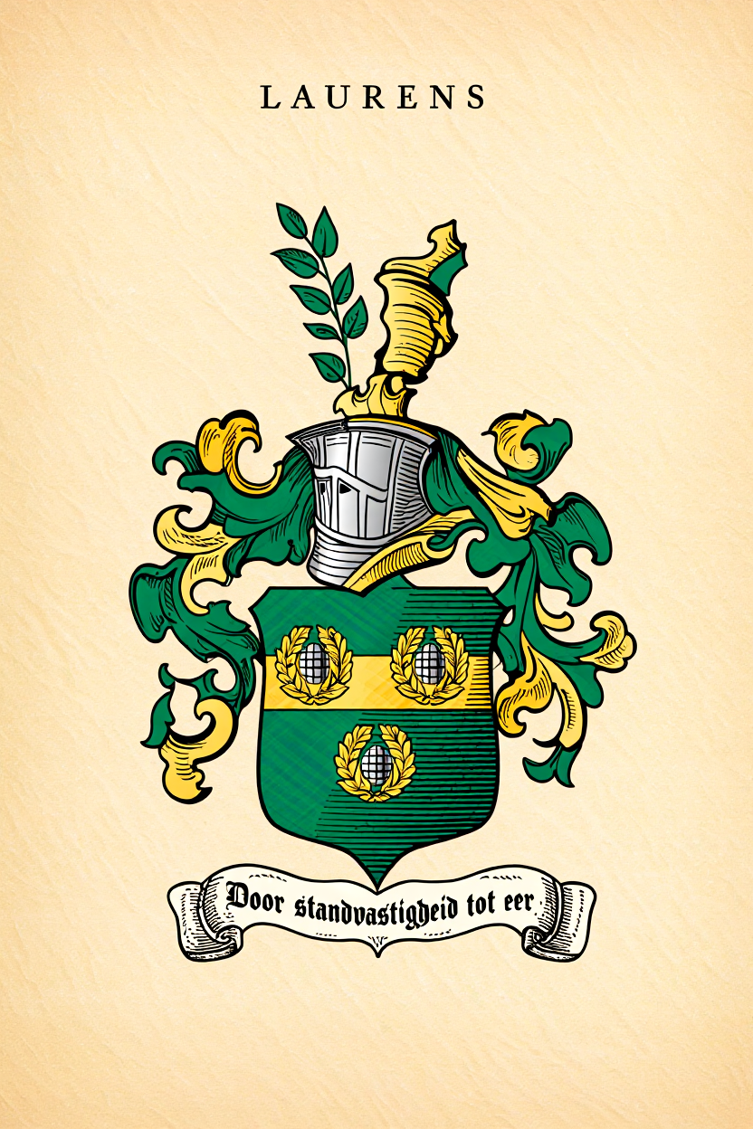 Familiewapen van de achternaam LAURENS (vergrendeld)