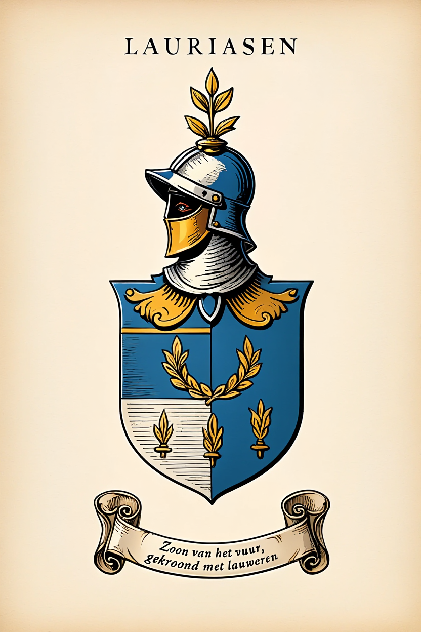 Familiewapen van de achternaam LAURIASEN (vergrendeld)
