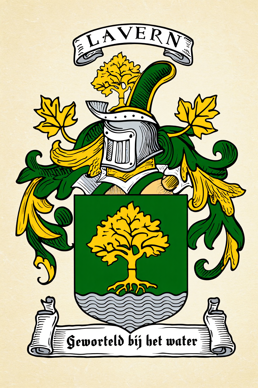 Familiewapen van de achternaam LAVERN