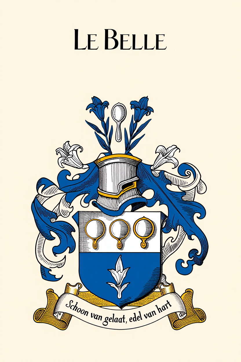 Familiewapen van de achternaam LE BELLE